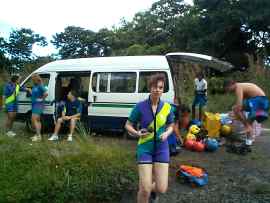 Vorbereitung zur River-Hiking Tour