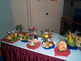 Dekoration zum Abendbuffet